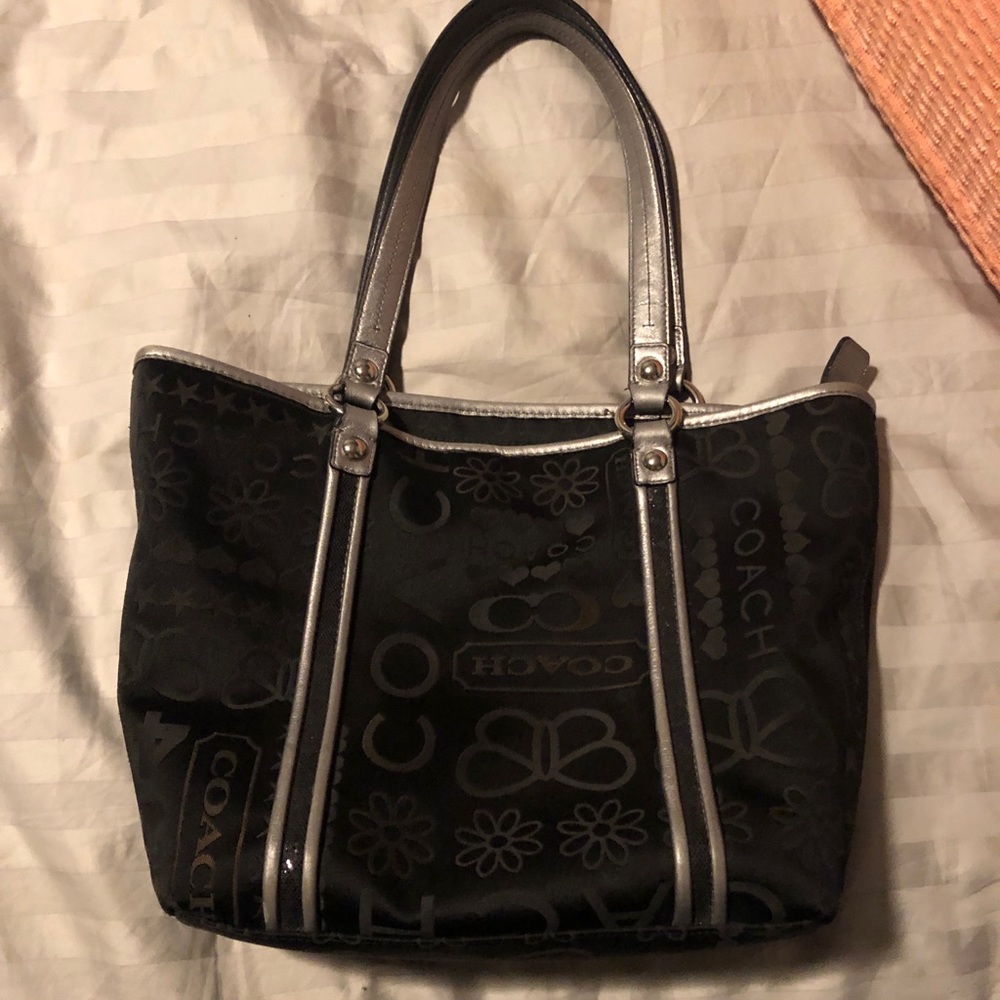 Black Coach tote bag